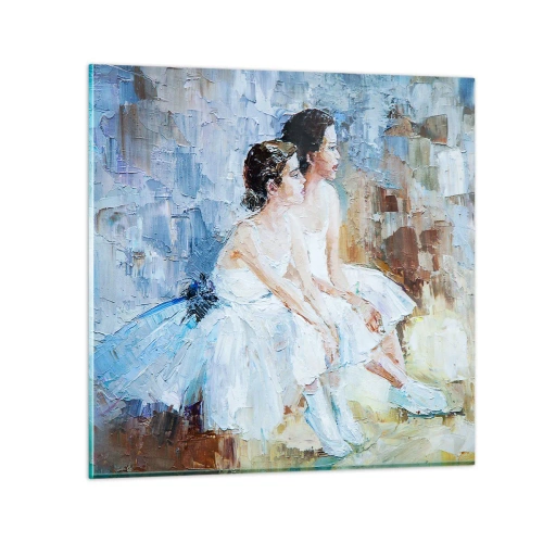 Impression sur verre - Image sur verre - Reste de jeunes cygnes - 70x70 cm