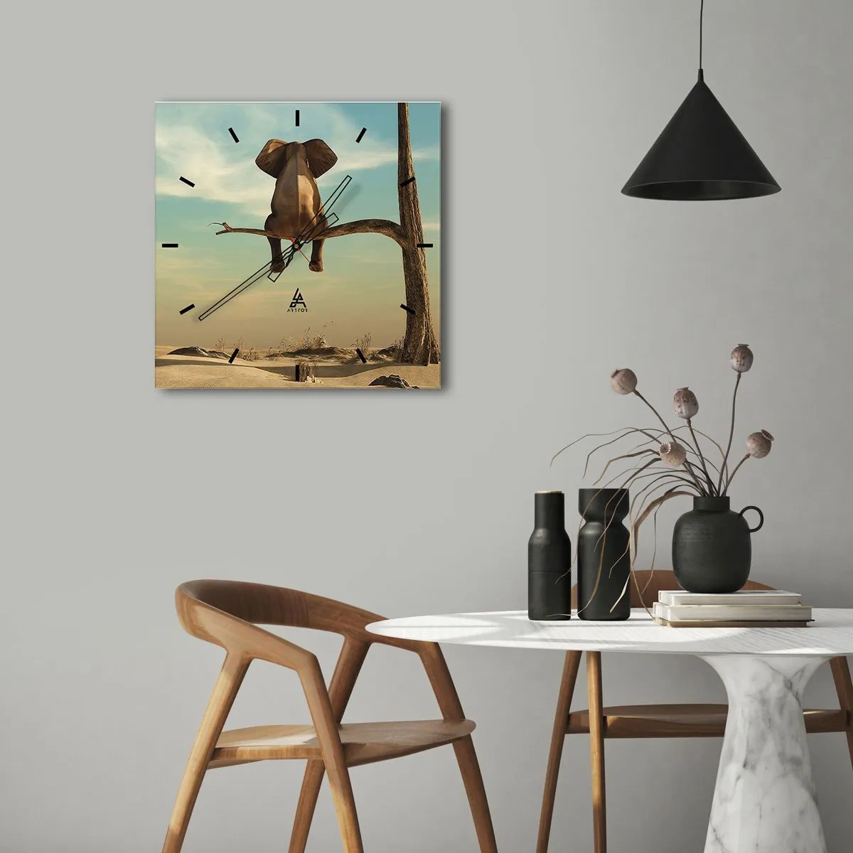 Horloge murale - Pendule murale - Nouveau point de vue - 40x40 cm