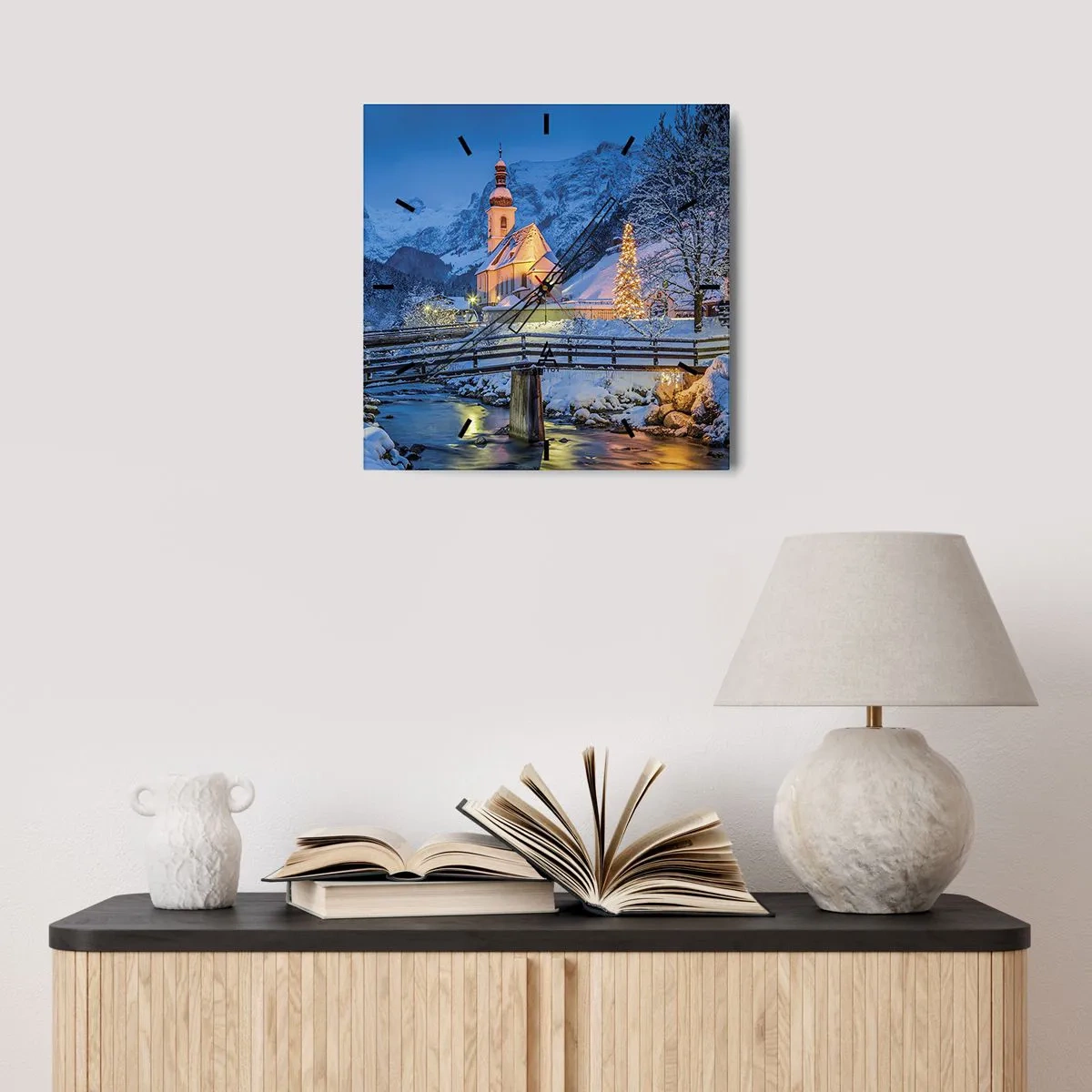 Horloge murale - Pendule murale - L'âme du monde - 40x40 cm