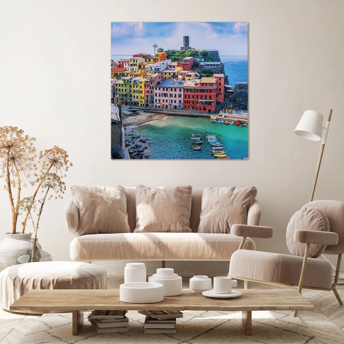Impression sur toile - Image sur toile - Petite ville magique de méditerranée - 50x50 cm