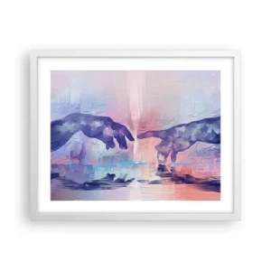 Affiche dans un cadre blanc - Poster - Divine étincelle de vie - 50x40 cm