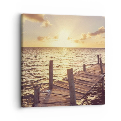 Impression sur toile - Image sur toile - La terre d'or de la douceur - 30x30 cm