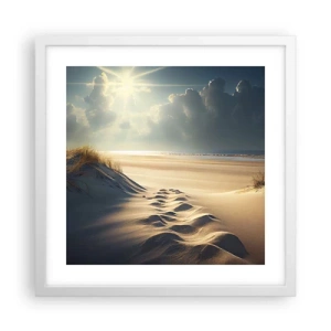 Affiche dans un cadre blanc - Poster - Un paysage apaisant - 40x40 cm