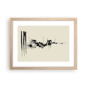 Affiche dans un chêne clair - Poster - Abstraction hâtive - 40x30 cm