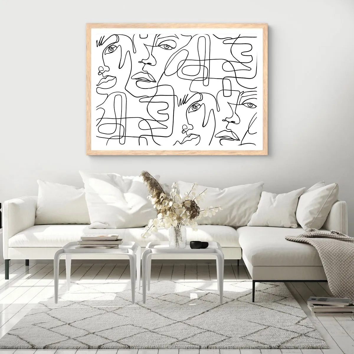 Affiche dans un chêne clair - Poster - Dans des émotions enchevêtrées - 91x61 cm