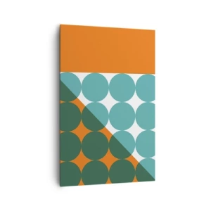 Impression sur toile - Image sur toile - Motifs géométriques aux couleurs contrastées - 80x120cm - En haut et en diagonale - Décoration murale moderne pour le salon et la chambre ARTTOR