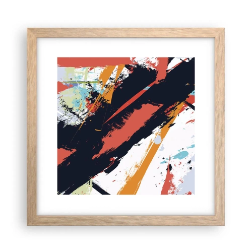 Affiche dans un chêne clair - Poster - Composition dynamique - 30x30 cm