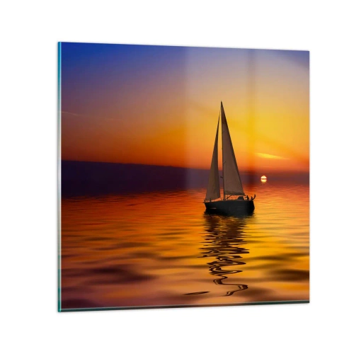 Impression sur verre - Image sur verre - Comme c'est calme au crépuscule… - 70x70 cm