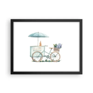 Affiche dans un cadre noir - Poster - Doux souvenir d'été - 40x30 cm