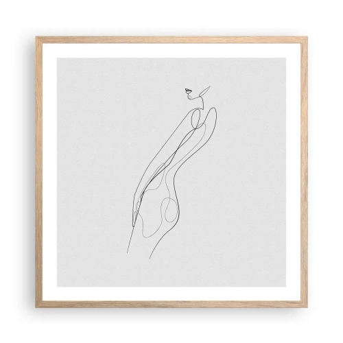 Affiche dans un chêne clair - Poster - Juste une promesse - 60x60 cm