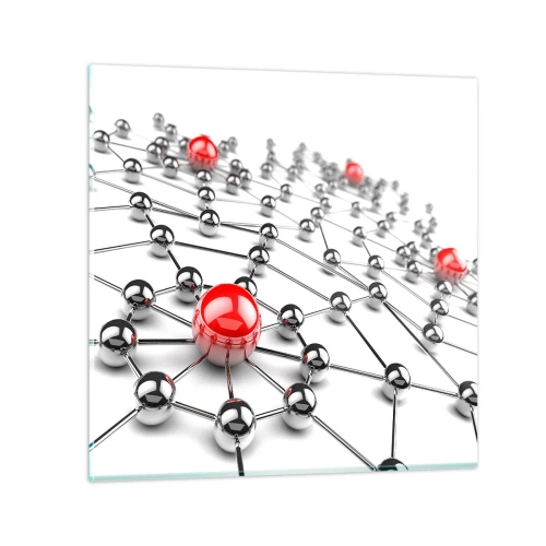 Impression sur verre - Image sur verre - Toile argentée - 40x40 cm