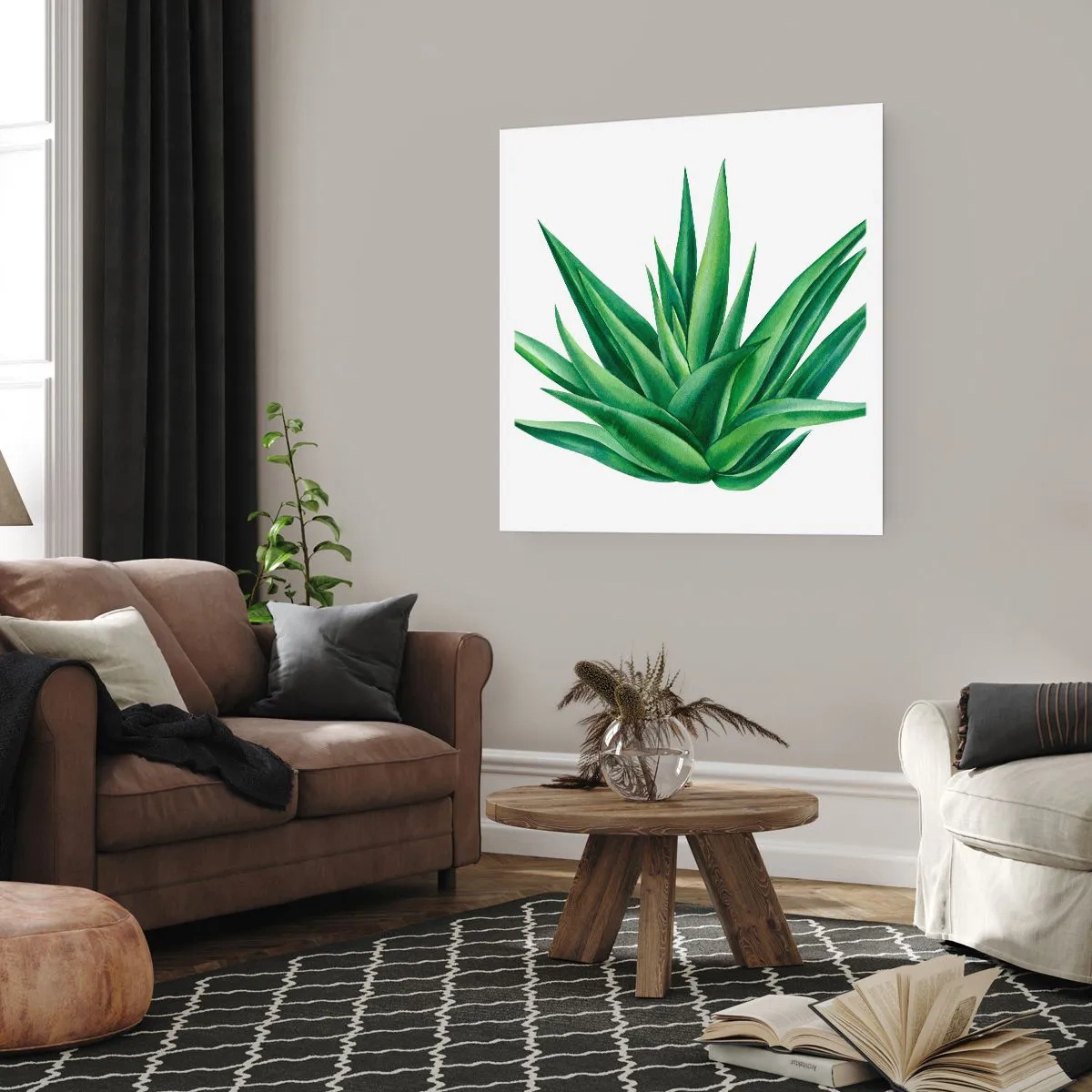 Affiche - Poster - Vert – force – vie - 30x30 cm