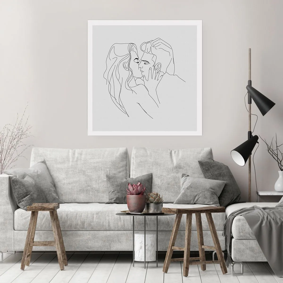 Affiche - Poster - La même ligne - 30x30 cm