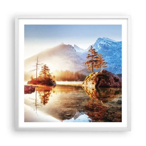 Affiche dans un cadre blanc - Poster - La nature sous un nouveau jour - 60x60 cm