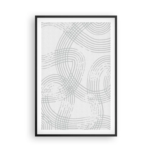 Affiche dans un cadre noir - Poster - Il n'y a pas de chemin droit - 61x91 cm