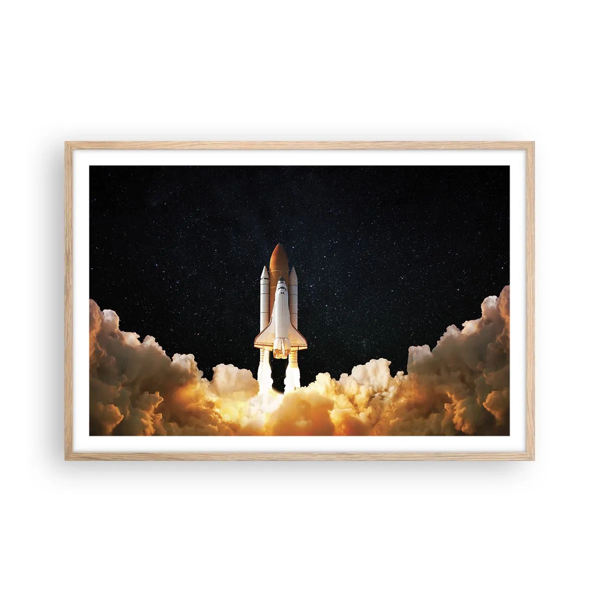 Affiche dans un chêne clair - Poster - Ad astra! - 91x61 cm