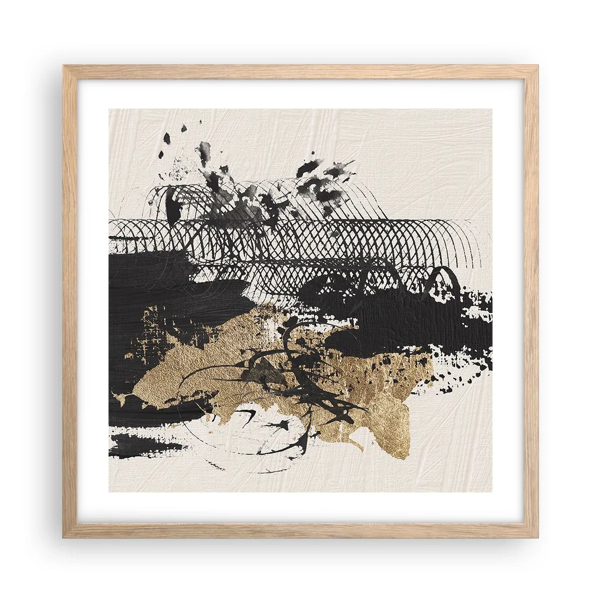 Affiche dans un chêne clair - Poster - Composer avec passion - 50x50 cm
