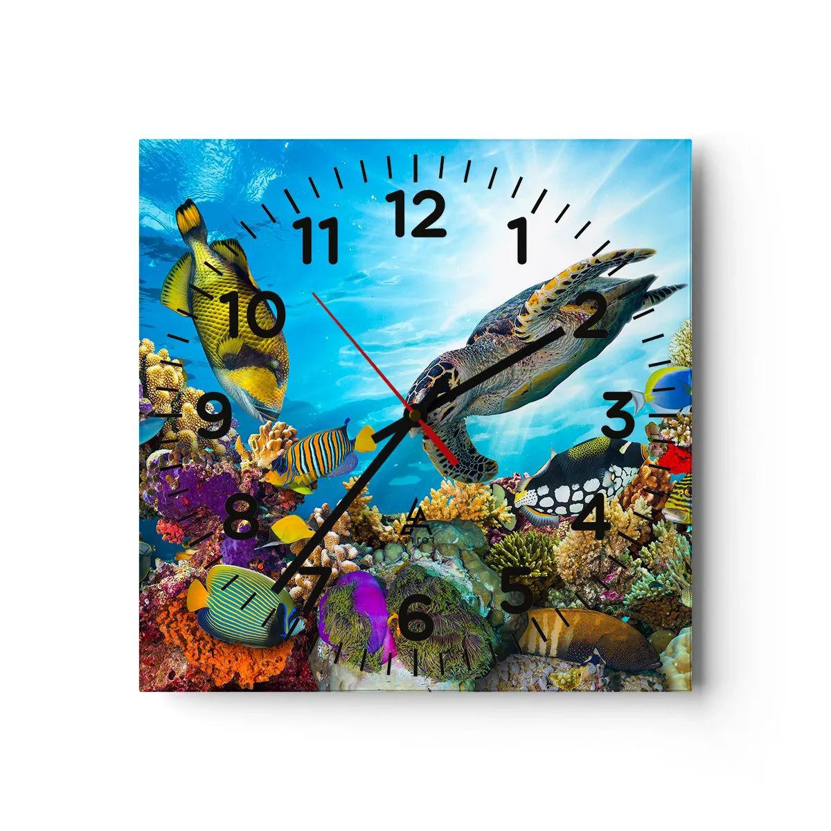 Horloge murale - Pendule murale - Promenade de corail - 30x30 cm