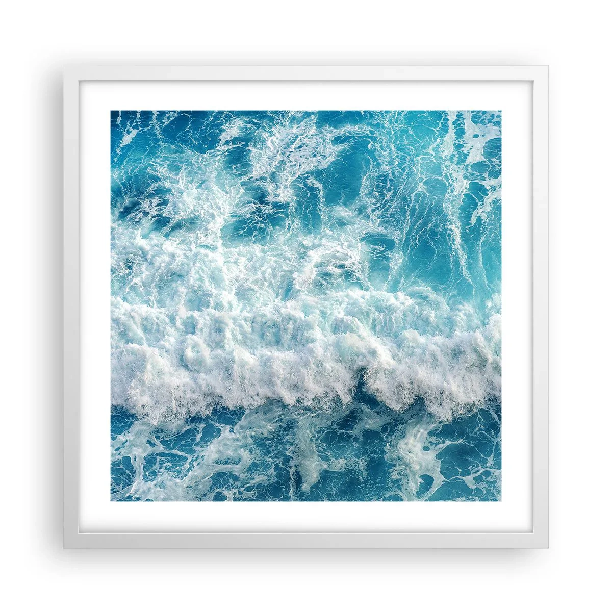 Affiche dans un cadre blanc - Poster - Joyeusement et en sautant - 50x50 cm