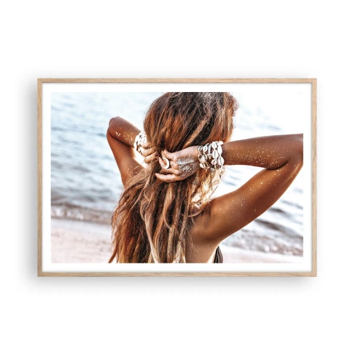 Affiche dans un chêne clair - Poster - La soeur de l'eau et du soleil - 100x70 cm