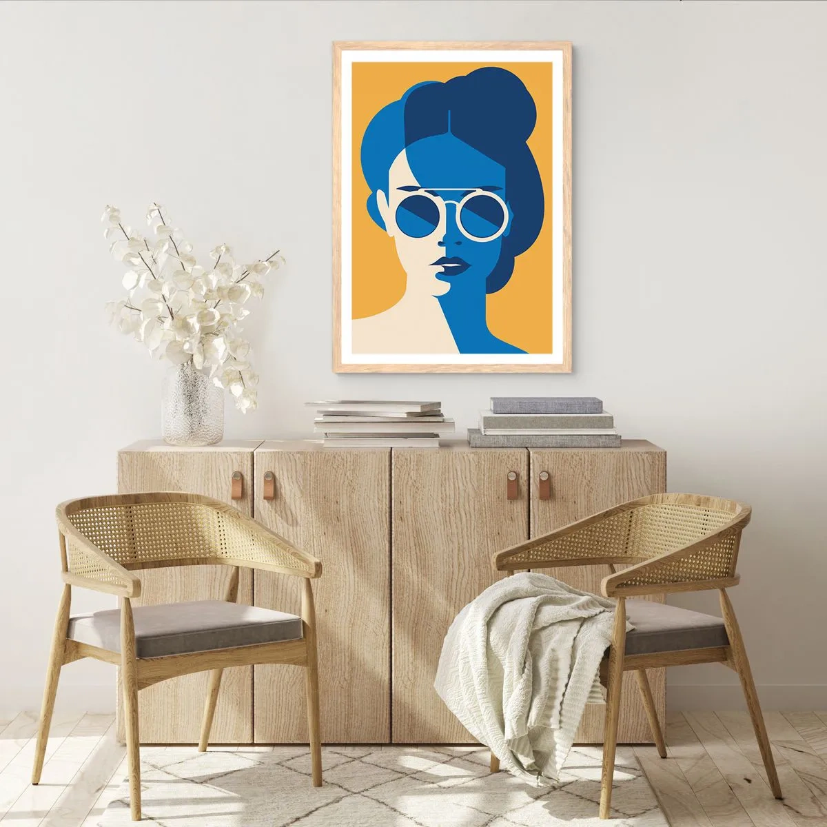 Affiche dans un chêne clair - Poster - Look de vacances - 50x70 cm