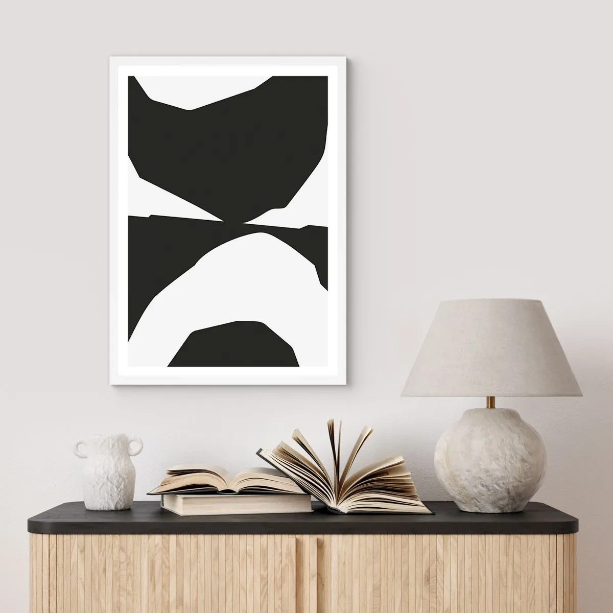 Affiche dans un cadre blanc - Poster - Positif négatif - 50x70 cm