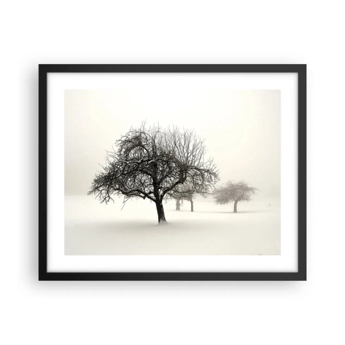 Affiche dans un cadre noir - Poster - Un rêve hivernal - 50x40 cm