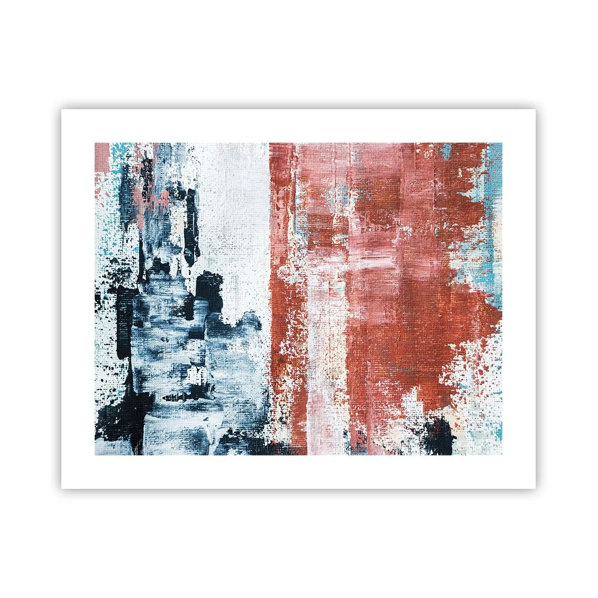 Affiche - Poster - Moitié-moitié abstrait - 50x40 cm