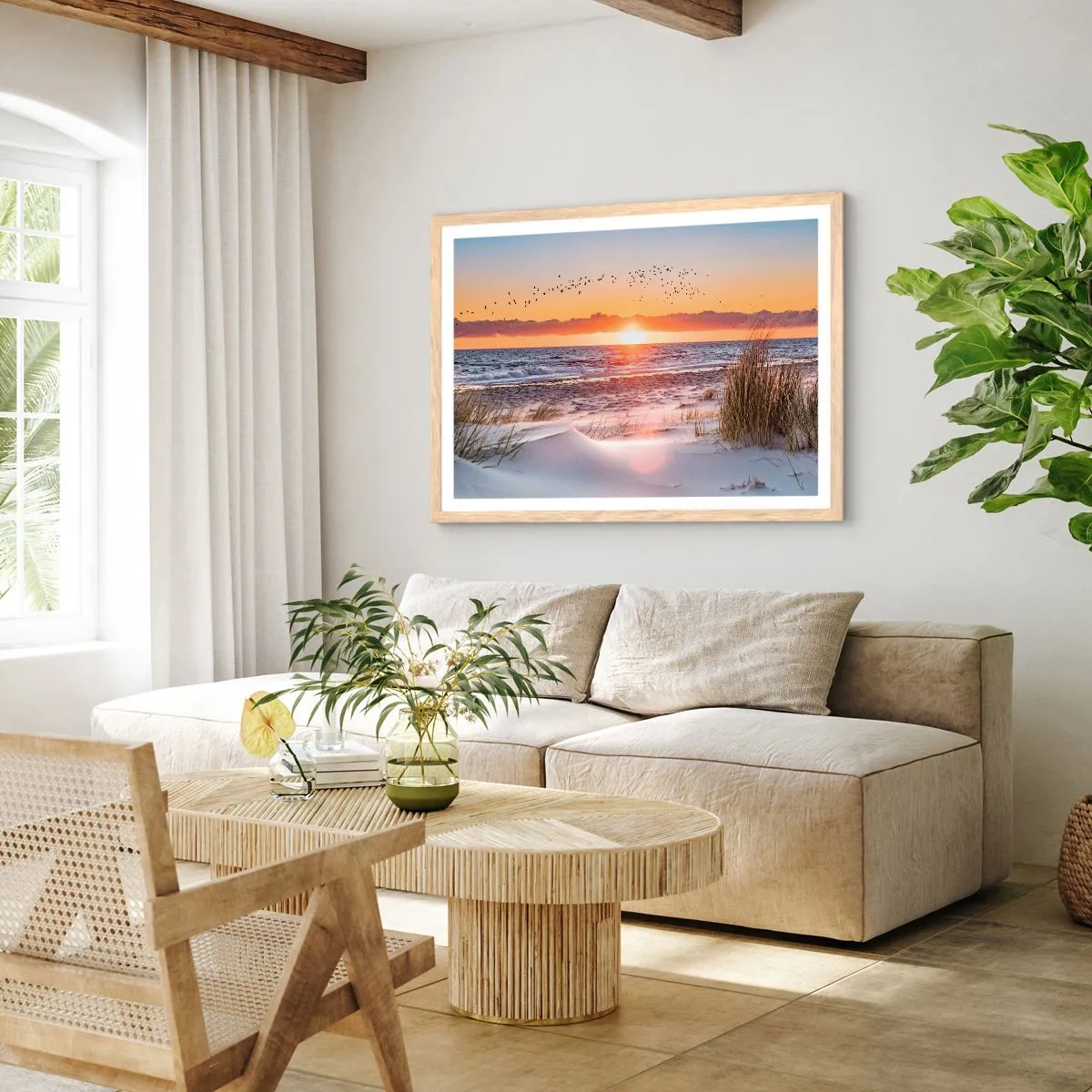 Affiche dans un chêne clair - Poster - Paysage horizontal - 40x30 cm