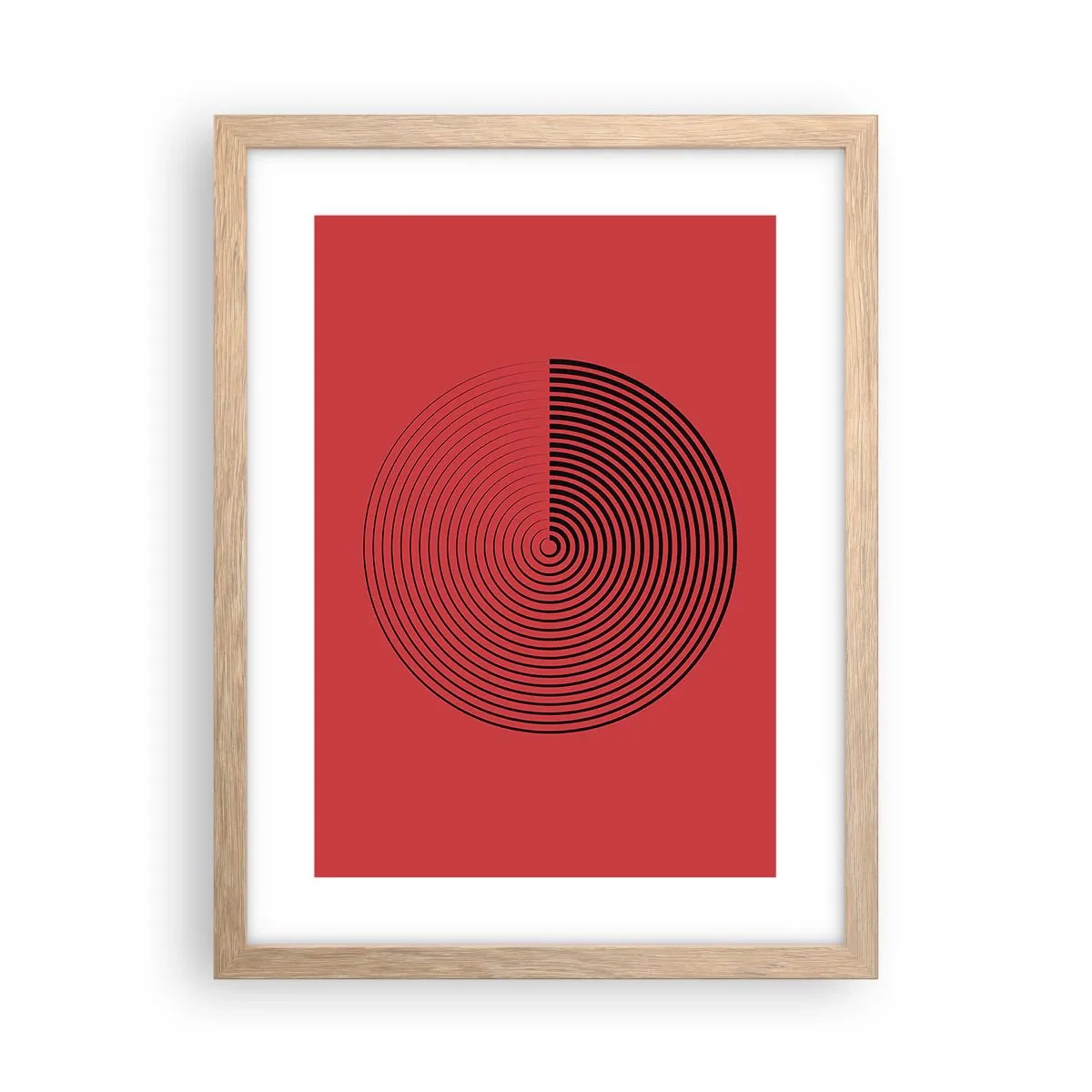 Affiche dans un chêne clair - Poster - Mouvement circulaire - 30x40 cm