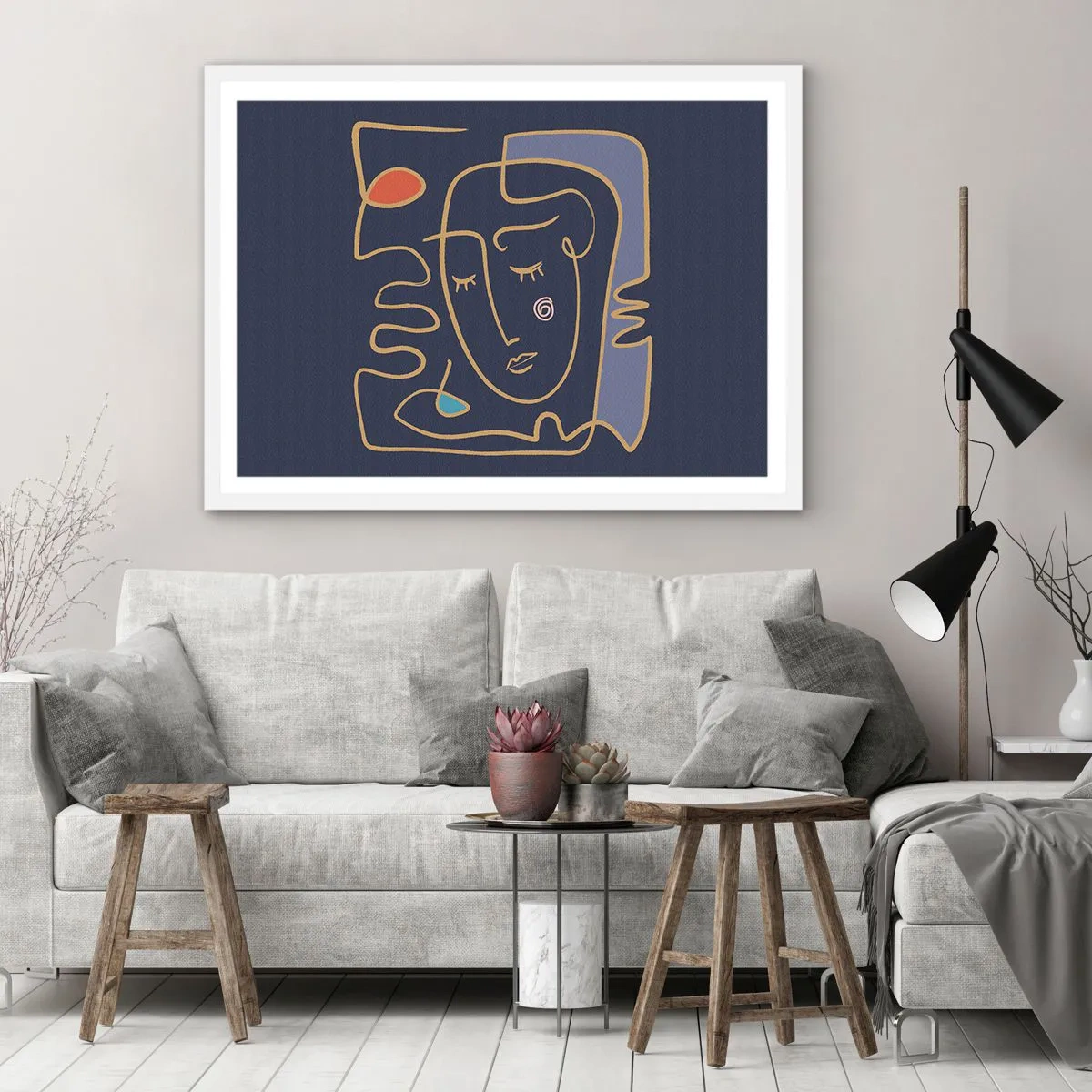 Affiche dans un cadre blanc - Poster - En réflexion - 91x61 cm