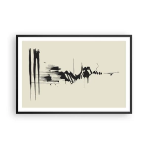 Affiche dans un cadre noir - Poster - Abstraction hâtive - 91x61 cm