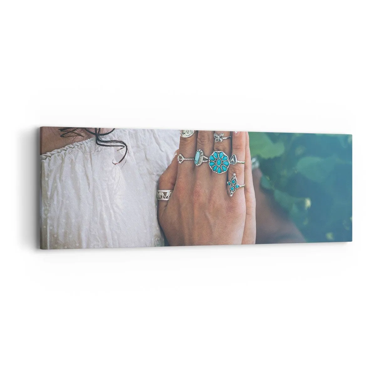 Impression sur toile - Image sur toile - Bienvenue au centre du bien-être - 90x30 cm