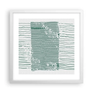Affiche dans un cadre blanc - Poster - Abstraction de la mer - 40x40 cm