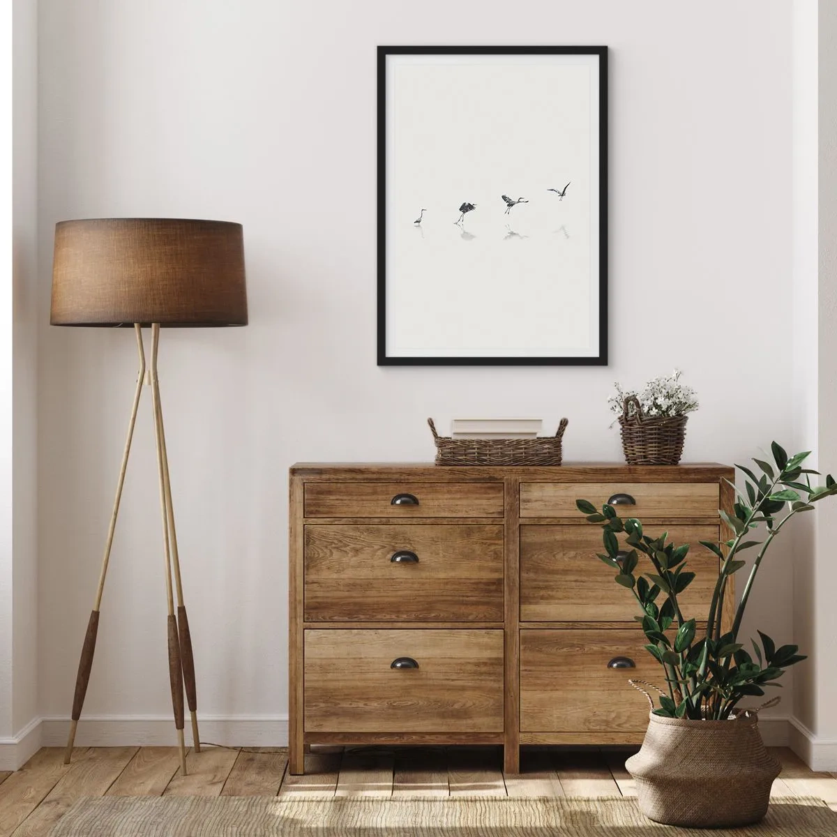 Affiche dans un cadre noir - Poster - Quatre étapes simples - 61x91 cm