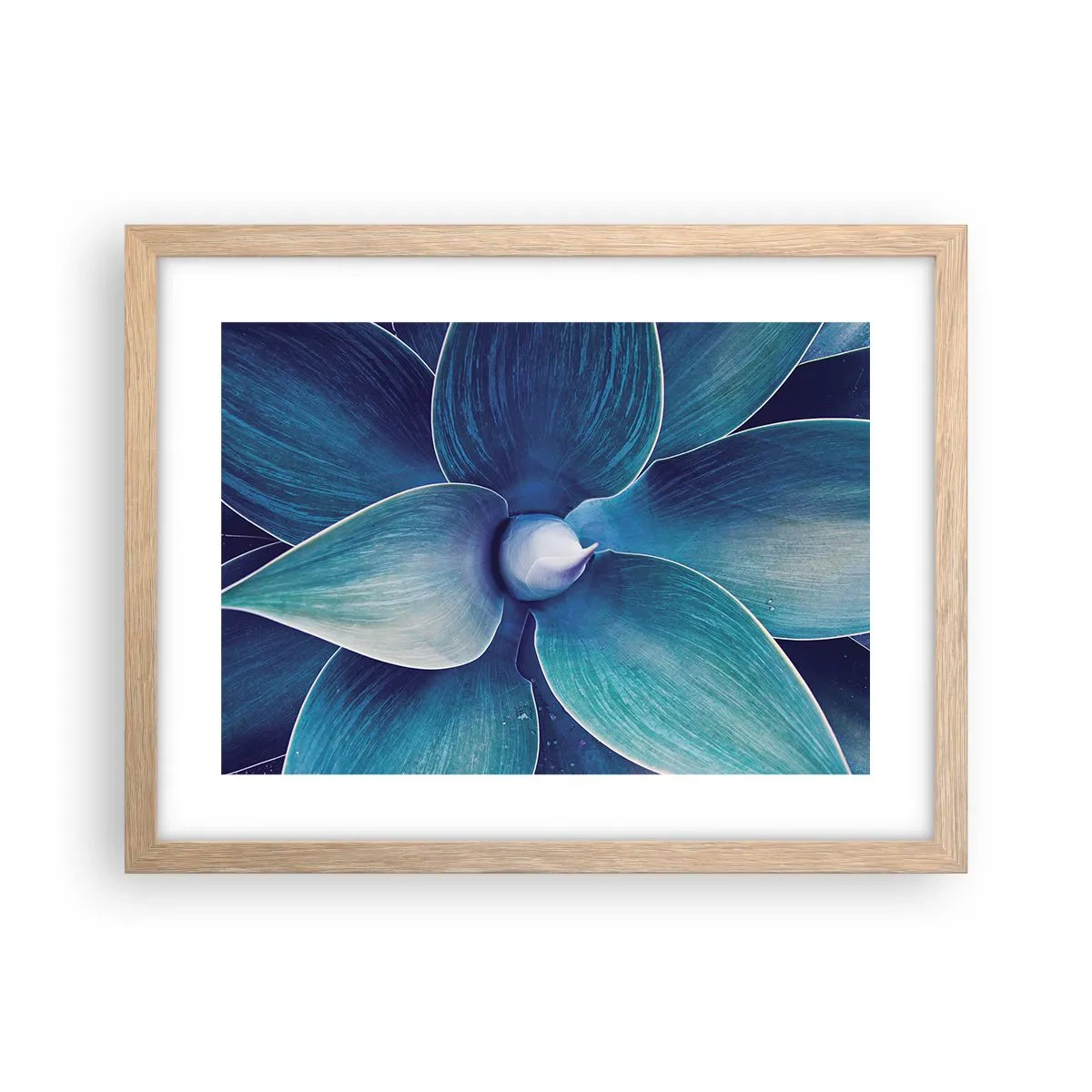 Affiche dans un chêne clair - Poster - Le bleu du ciel - 40x30 cm