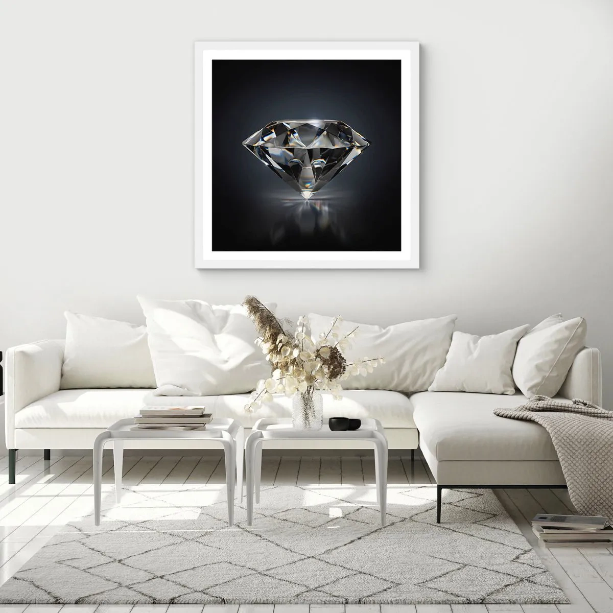 Affiche dans un cadre blanc - Poster - La meilleure amie - 30x30 cm