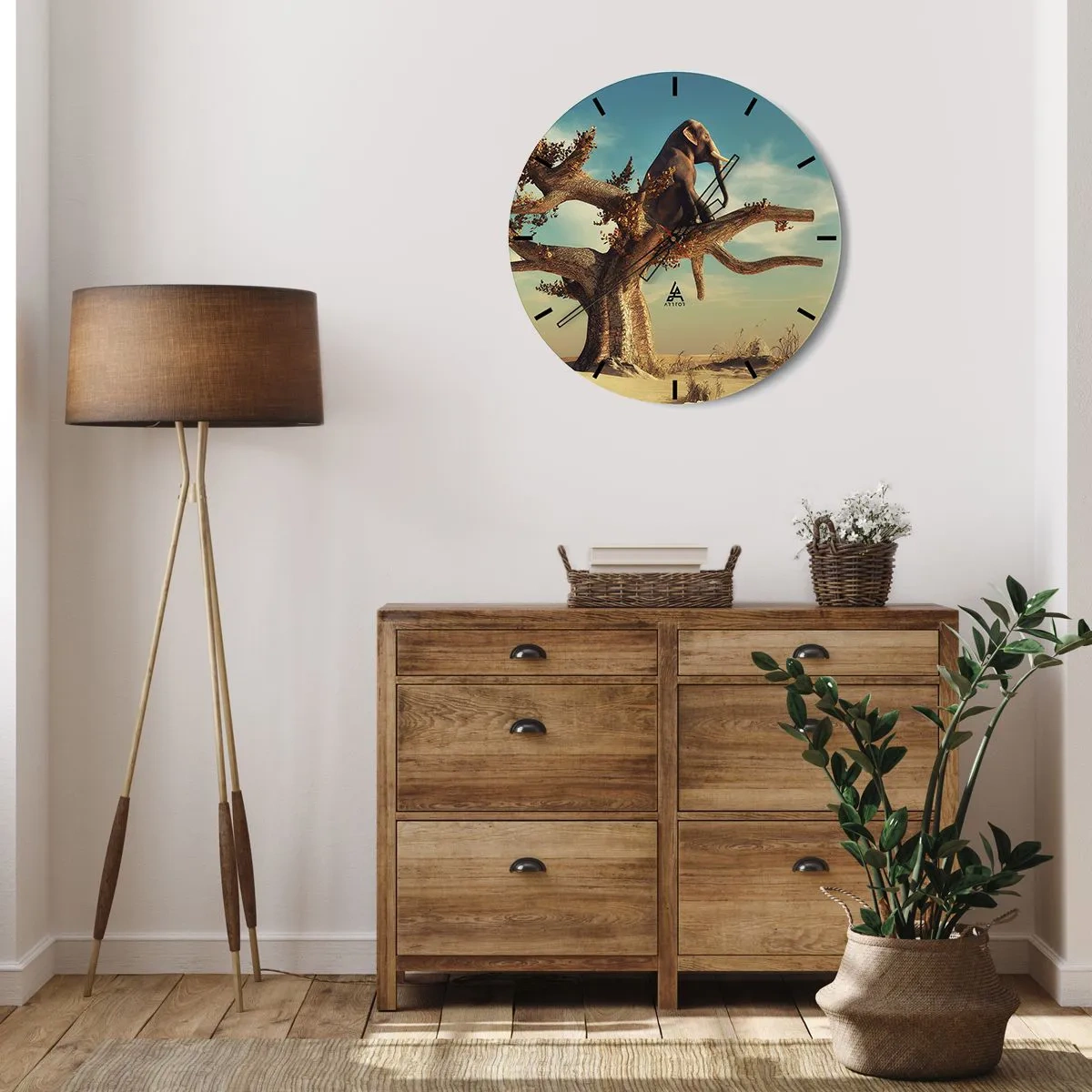 Horloge murale - Pendule murale - Nouveau point de vue - 30x30 cm