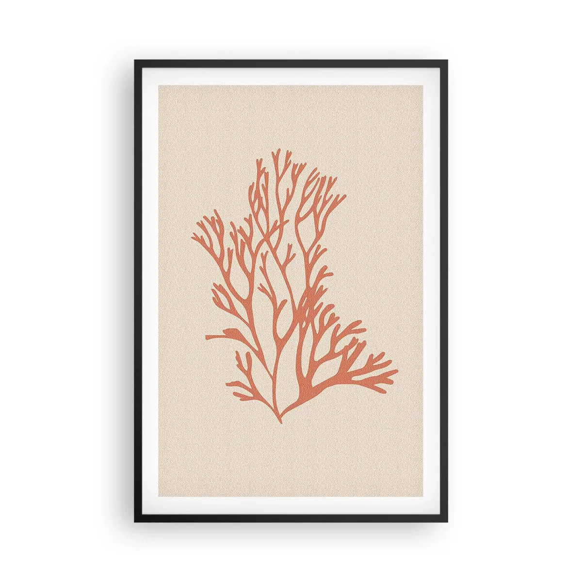 Affiche dans un cadre noir - Poster - Filigrane de corail - 61x91 cm