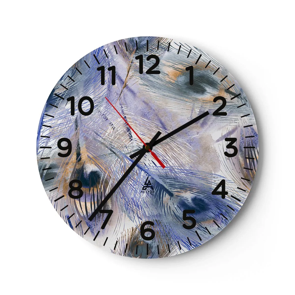 Horloge murale - Pendule murale - Composition de paon - 40x40 cm