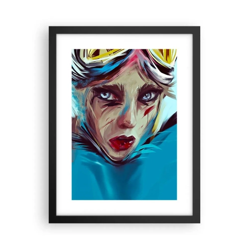 Affiche dans un cadre noir - Poster - Guerrière errante - 30x40 cm