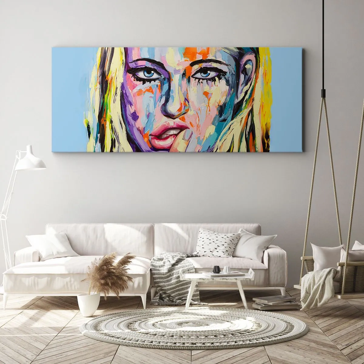 Impression sur toile - Image sur toile - Regarde-la droit dans les yeux - 100x40 cm