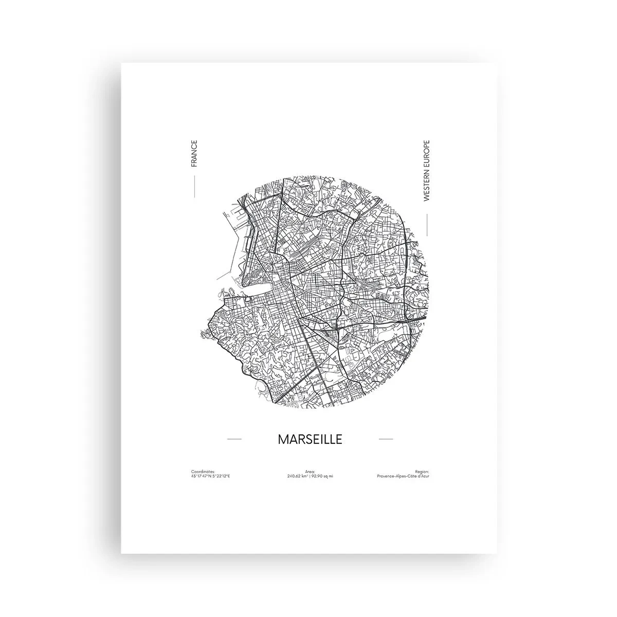 Affiche - Poster - Anatomie de Marseille - 30x40 cm