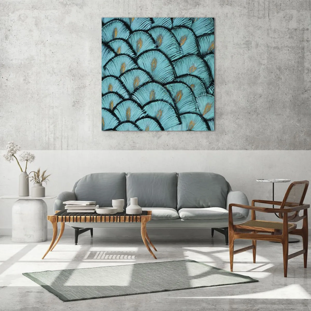 Impression sur verre - Image sur verre - Le grand gala des plumes - 60x60 cm