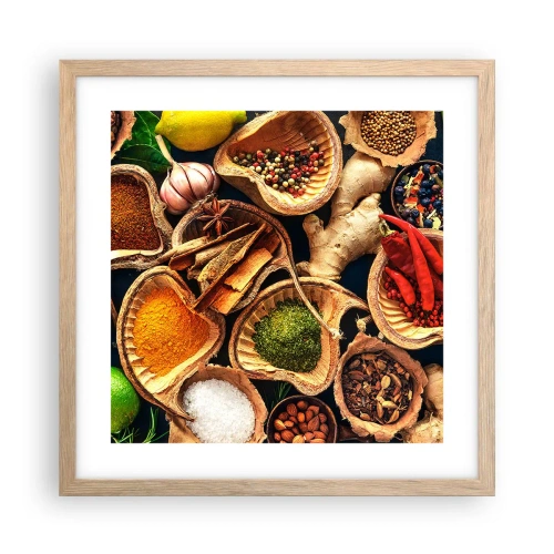 Affiche dans un chêne clair - Poster - Prends ce que tu veux - 40x40 cm