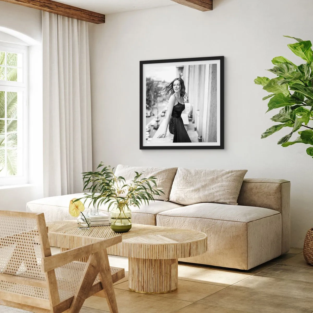 Affiche dans un cadre noir - Poster - Certainement un Parisien - 40x40 cm