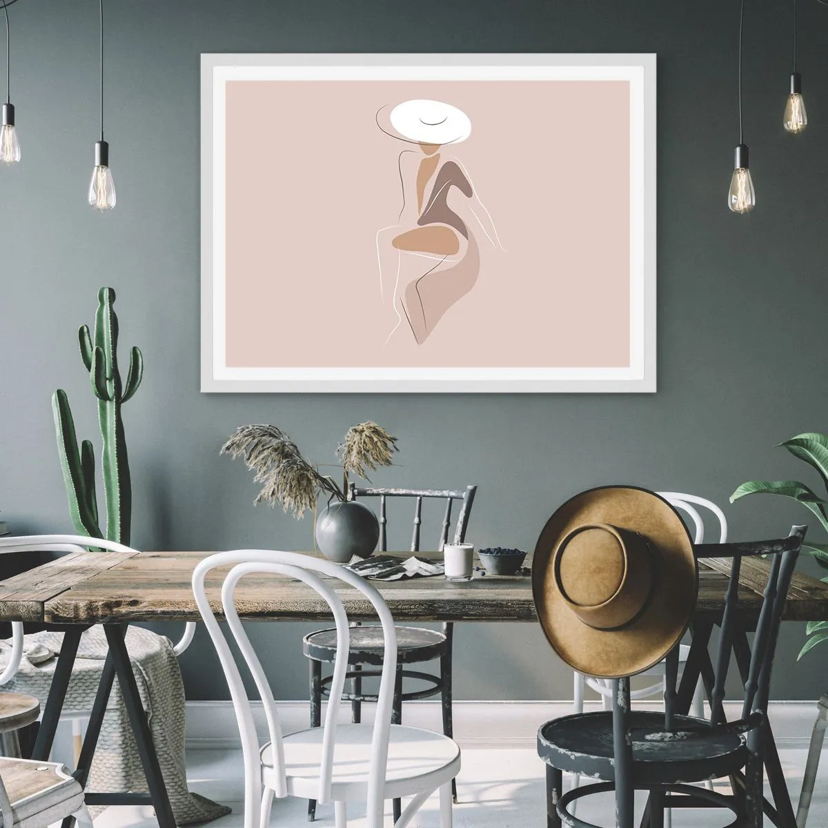 Affiche dans un cadre blanc - Poster - Être une dame - 40x30 cm