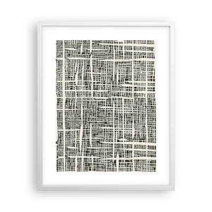 Affiche dans un cadre blanc - Poster - Composition tissée - 40x50 cm