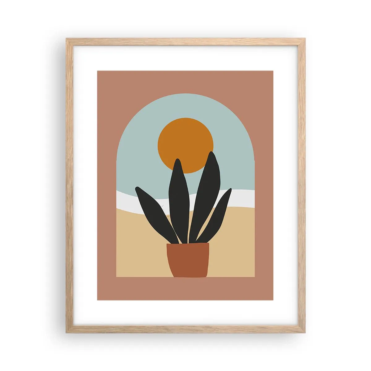 Affiche dans un chêne clair - Poster - Petits bonheurs - 40x50 cm