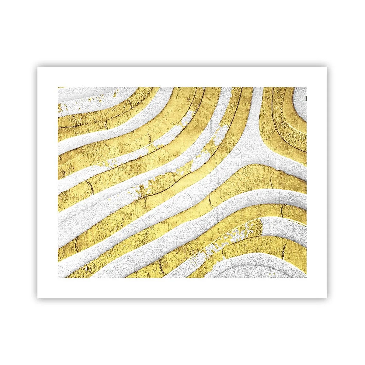 Affiche - Poster - Composition en blanc et or - 50x40 cm